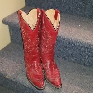 Red cowboy boots